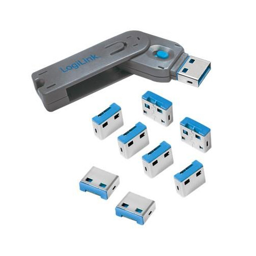 Logilink, Blokada portu USB (1x klucz i 8x zamki), AU0045 | Logilink-12447050