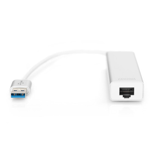 HUB 3-portowy USB 3.0 SuperSpeed z LANGigabit LAN adapter, aluminium-12447070