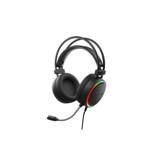 Geneza | Nauszny zestaw słuchawkowy do gier | Neon 613 | Wbudowany mikrofon | 3,5 mm, USB typu A | Czarny-12447445