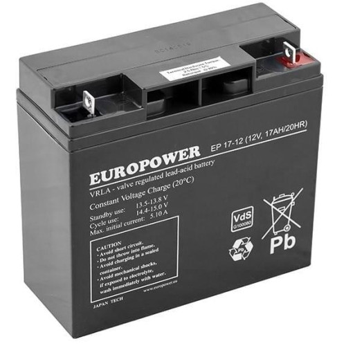 Akumulator AGM Europower | EP 17-12 12V / 17Ah