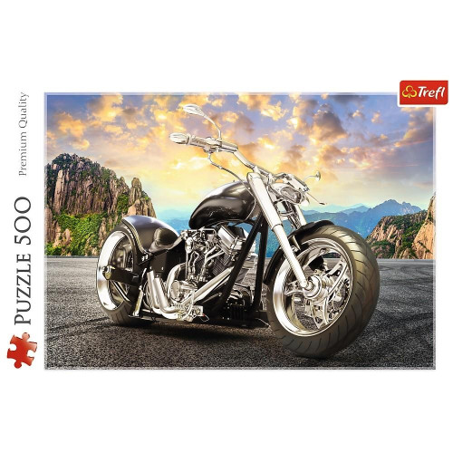Puzzle 500 elementów Czarny motocykl-1245963