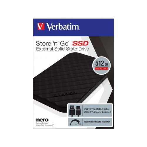 Dysk zewnętrzny Store n Go 512GB 2,5'' USB-C 3.2 Czarny -1246023