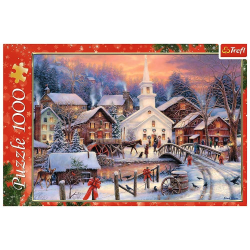 Puzzle 1000 elementów Białe Święta-1247100