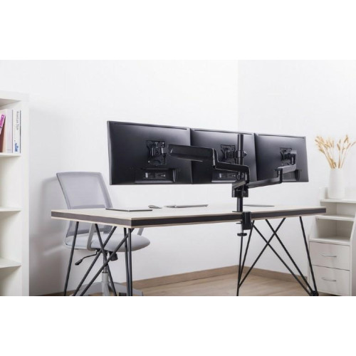 GEMBIRD BIURKOWE REGULOWANE RAMIĘ/UCHWYT NA 3 MONITORY 17-27, VESA 100X100MM, DO 7 KG-12516358