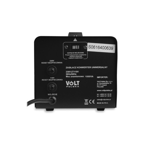 VOLT Transformator VOLT POLSKA 230V/110V 1000VA-12592137