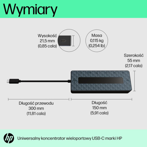 HP 50H55AA USB 3.2 Gen 2 (3.1 Gen 2) Type-C Czarny-12607566