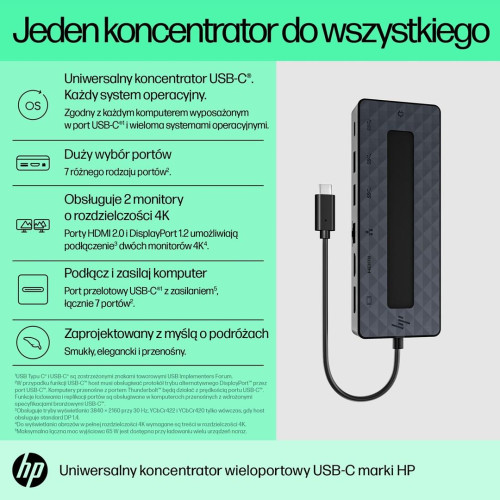 HP 50H55AA USB 3.2 Gen 2 (3.1 Gen 2) Type-C Czarny-12607569