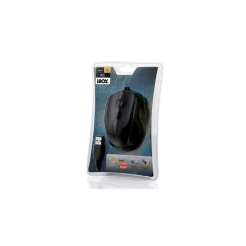 Mysz IBOX i005 LASEROWA PRZEWODOWA, USB IMLAF005 (laserowa; 1600 DPI; kolor czarny)-12630613