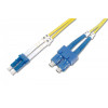 Patch cord światłowodowy FO LC/SC, duplex, SM 9/125, OS2, LSOH, 5m, żółty