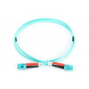 Patch cord światłowodowy FO LC/LC, dplx, MM 50/125, OM3, LSOH, 1m, turkusowy-12725029