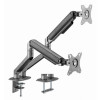 Ramię biurkowe na 2 monitory 17-32 cali 9kg szare-12725311