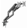 Ramię biurkowe na 2 monitory 17-32 cali 9kg szare-12725312