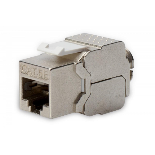 Moduł (gniazdo) Keystone kat. 5e, RJ45 (8P8C), STP, ekranowany, beznarzędziowy, stalowy, klasa D-12724043