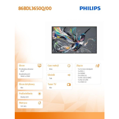 Monitor 86BDL3650Q 86 cali Public Display-12724895
