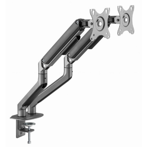 Ramię biurkowe na 2 monitory 17-32 cali 9kg szare-12725312