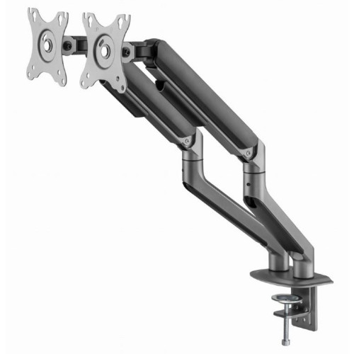 Ramię biurkowe na 2 monitory 17-32 cali 9kg szare-12725313