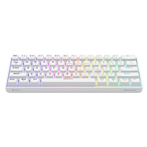 Klawiatura mechaniczna Whiteout X2, Red Outemu, Hot Swap-12725597