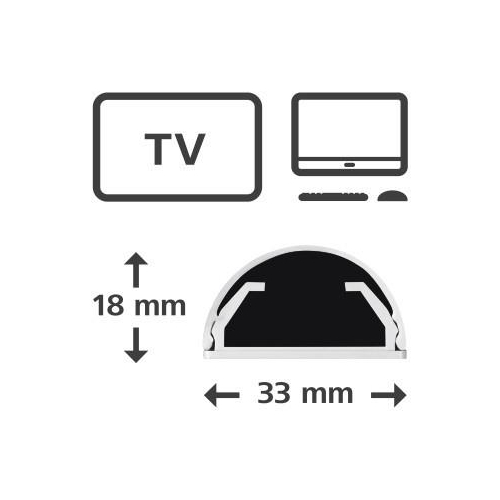 Maskownica do kabli aluminiowa 110cm Biała-12726739