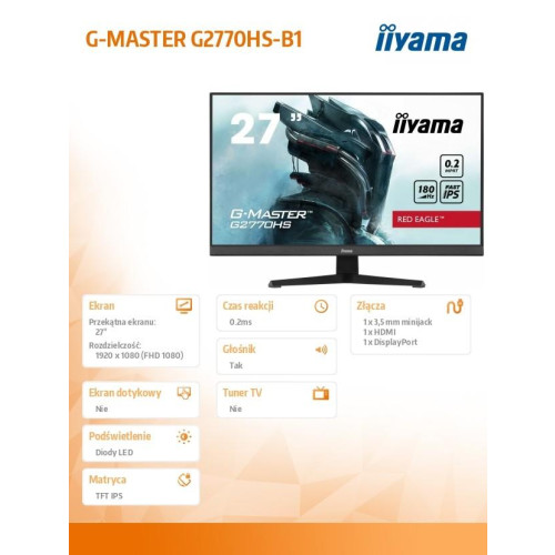 Monitor 27 cali G2770HS-B1 IPS,FHD,180Hz-12728744