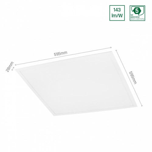 Panel LED Algine 595x595x28 NW 4000K 3600lm 230V gw. 5 lat-12728951