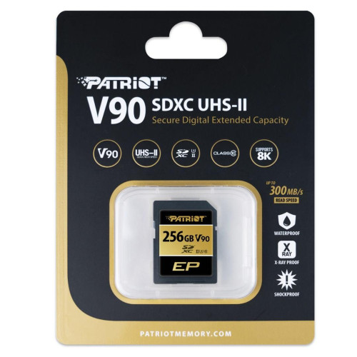 Patriot SDXC 256GB EP V90 300/260 MB/s UHS-II U3 Class10-12745393