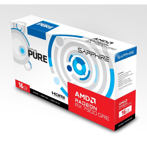 PURE AMD RADEON RX 7900 GRE GAM/OC 16GB GDDR6 DUAL HDMI DUAL DP-12752663