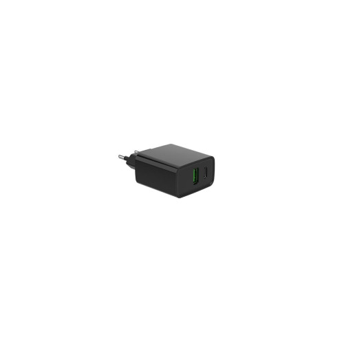 GEMBIRD 2-PORTOWA SZYBKA ŁADOWARKA SIECIOWA POWER DELIVERY USB TYP-C, 20W, CZARNA-12787752