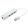 HUB 3-portowy USB 3.0 SuperSpeed z LANGigabit LAN adapter, aluminium-12887065