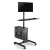 Wózek stand profesjonalny Maclean, mobilne stanowisko komputerowe na kółkach, max 17"-32", max 20kg, MC-793-11508249