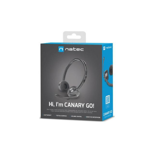 NATEC SŁUCHAWKI NAUSZNE CANARY GO Z MIKROFONEM (1X MINIJACK 4-PIN) NSL-1665-1282934