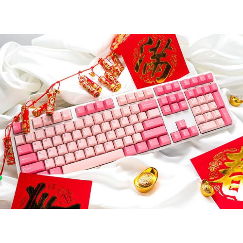Ducky One 3 Gossamer Pink Gaming Tastatur - MX-Silent-Red (US)-12887291