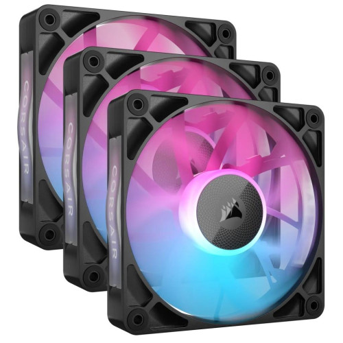 Corsair iCUE LINK RX120 RGB Series, 3-pak wentylatorów PWM - 120 mm, czarny-12997177