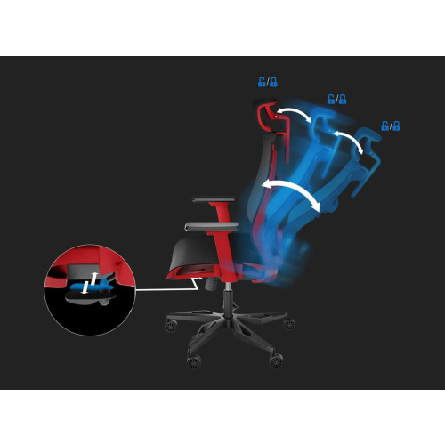 FOTEL ERGONOMICZNY GENESIS ASTAT 700 G2 CZERWONY-12998897