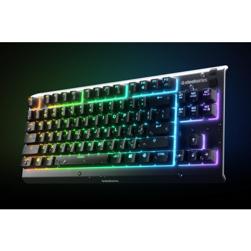 Klawiatura gamingowa SteelSeries Apex 3 Tenkeyless Klawiatura do gier Światło LED RGB Amerykańskie przewodowe przełączniki Whisper-Quiet-12998990