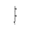 Uchwyt biurkowy pionowy 2xLCD max. 32" 8kg, zaciskowy czarny-13022509
