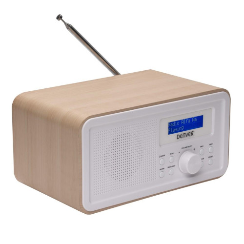 Radio DAB+/FM Denver DAB-30 z drewnianą obudową brązowe-13009989