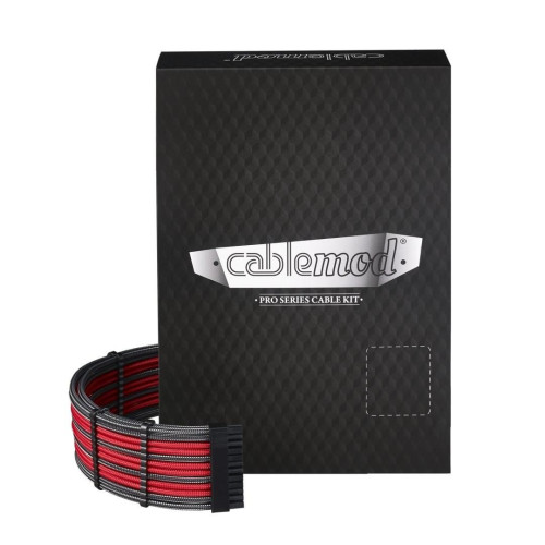 CableMod C-Series PRO ModMesh Zestaw Corsair AXi/HXi/RM (żółta etykieta) - karbon/czerwony-13010095