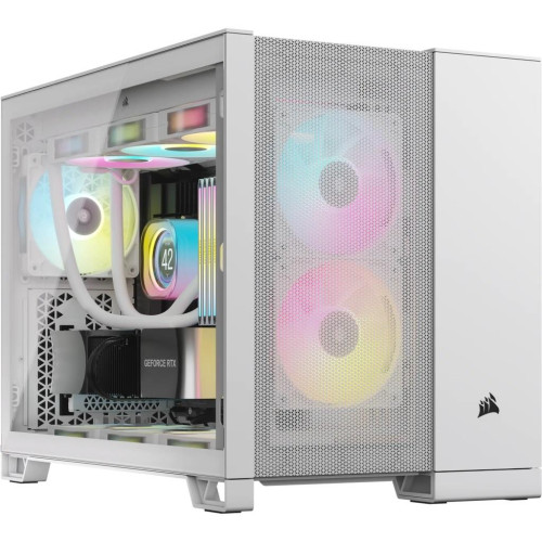 Obudowa Corsair 2500D Airflow Micro-ATX, szkło hartowane - biała-13010120