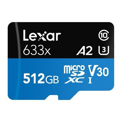 MEMORY MICRO SDXC 512GB UHS-I/W/ADAPTER LSDMI512BB633A LEXAR-13012231