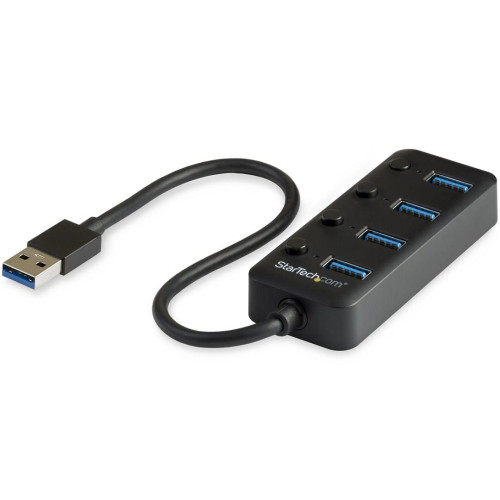 4-PORT USB 3.0 HUB WITH ON/OFF/WITH INDIVIDUAL ON/OFF SWITCHES-13012586