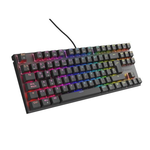 KLAWIATURA DLA GRACZY GENESIS THOR 303 TKL ES PODŚWIETLENIE RGB MECHANICZNA SILENT SWITCH CZARNA HOT-13012797