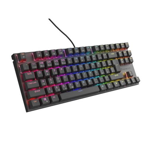 KLAWIATURA DLA GRACZY GENESIS THOR 303 TKL CZ/SK PODŚWIETLENIE RGB MECHANICZNA SILENT SWITCH CZARNA-13012799