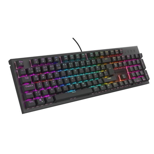 KLAWIATURA DLA GRACZY GENESIS THOR 303 DE PODŚWIETLENIE RGB MECHANICZNA SILENT SWITCH CZARNA HOT SWA-13012819