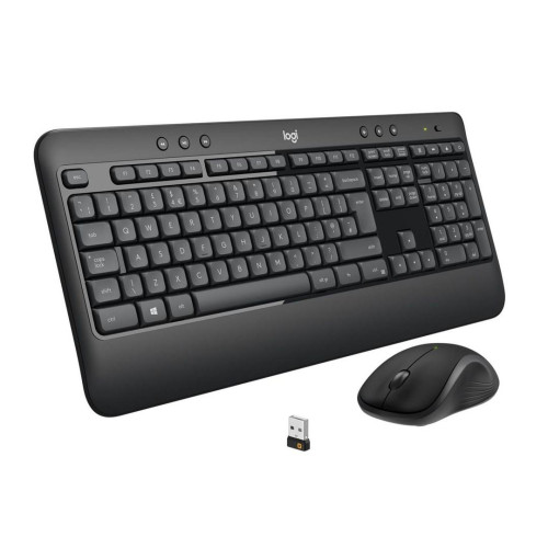 Logitech Advanced MK540 klawiatura Dołączona myszka Uniwersalne USB QWERTZ Swiss Czarny, Biały-13013266