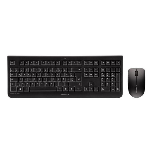 CHERRY DW 3000 klawiatura Dołączona myszka Uniwersalne RF Wireless AZERTY Francuski Czarny-13013287