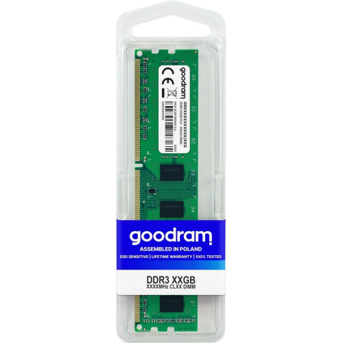 Pamięć GoodRam PC1333 GR1333D364L9/8G (DDR3 DIMM; 1 x 8 GB; 1333 MHz; CL9)-1302033