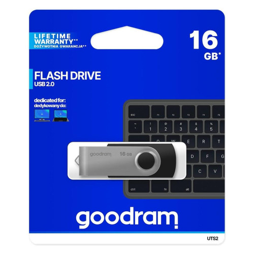 Pendrive GoodRam Twister UTS2-0160K0R11 (16GB; USB 2.0; kolor czarny)-1302224