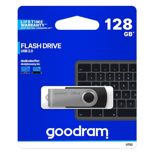Pendrive GoodRam Twister UTS2-1280K0R11 (128GB; USB 2.0; kolor czarny)-1302306