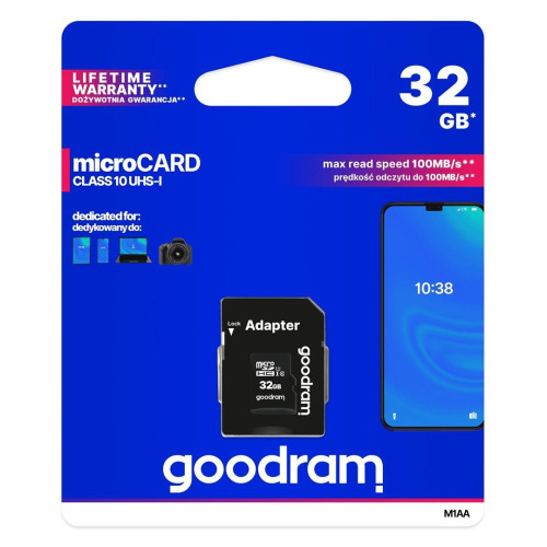 Karta pamięci GoodRam M1AA-0320R12 (32GB; Class 10; + adapter)-1302322