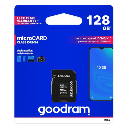 Karta pamięci GoodRam M1AA-1280R12 (128GB; Class 10; Adapter)-1302328